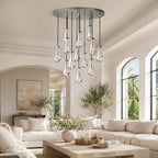 Raindrops Round Chandelier 36"