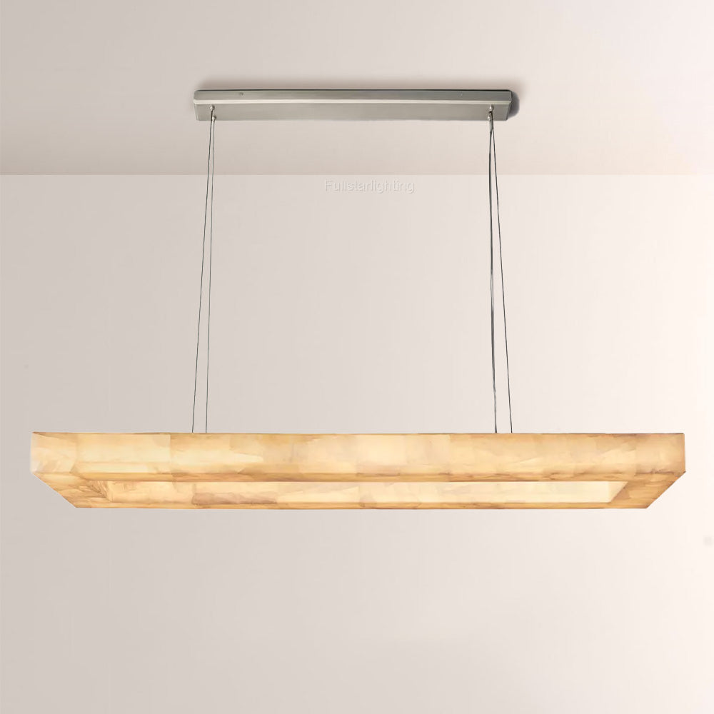 Erater Rectangular Calcite Chandelier 54"