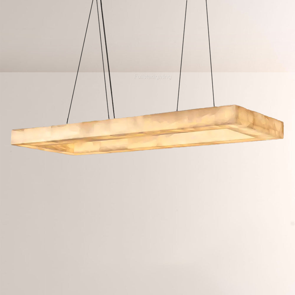Erater Rectangular Calcite Chandelier 54"