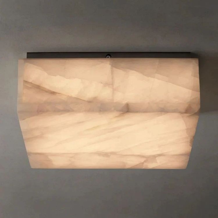  Riveage Calcite Square Flushmount 6"10"14"