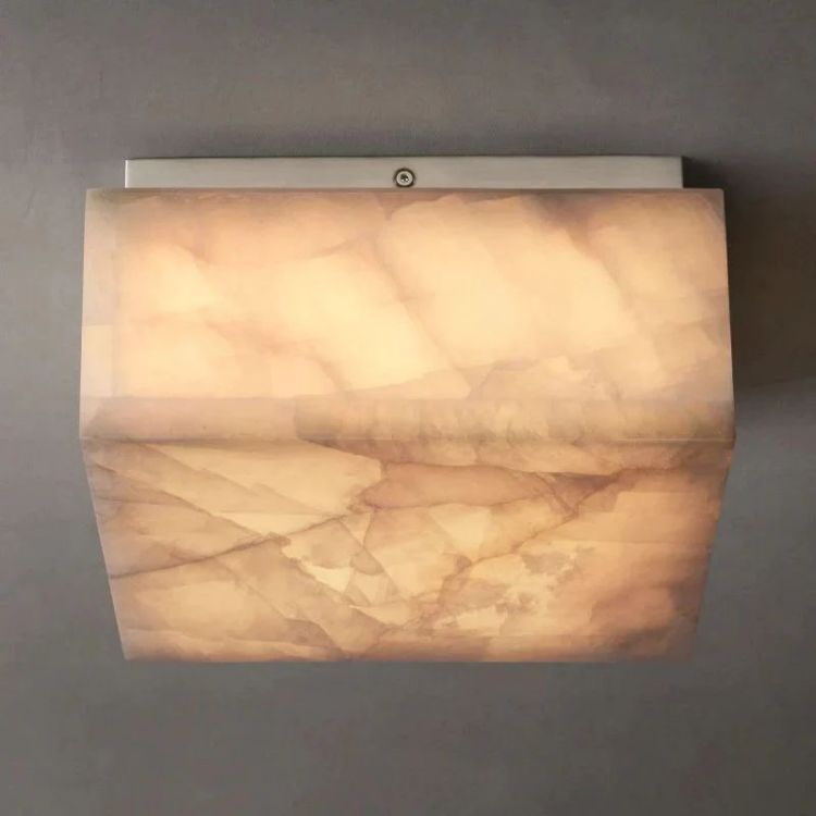  Riveage Calcite Square Flushmount 6"10"14"