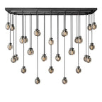 Pearl Spherical Modern Rectangular Chandelier 72”
