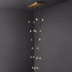 Pearl Spherical Modern Rectangular Chandelier 54”