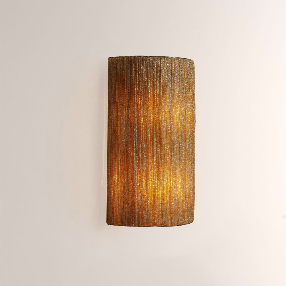 Rowan Jute Fringe Beaded Wall Sconce
