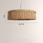 Rowan Jute Fringe Round Chandelier