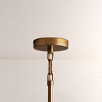 Saylor 6-Light Curved Arm Chandelier with Linen Shades