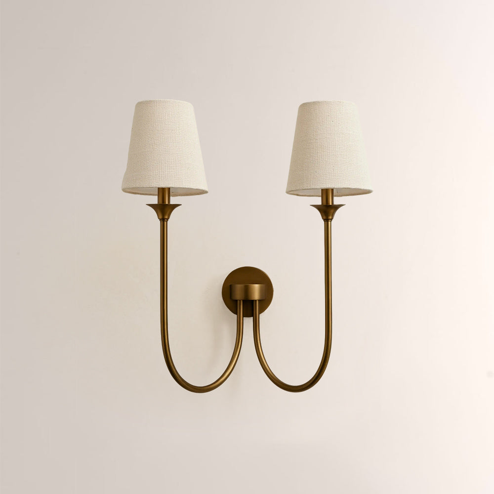Saylor 2 Light Curved Arm Wall Sconce