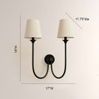 Saylor 2 Light Curved Arm Wall Sconce