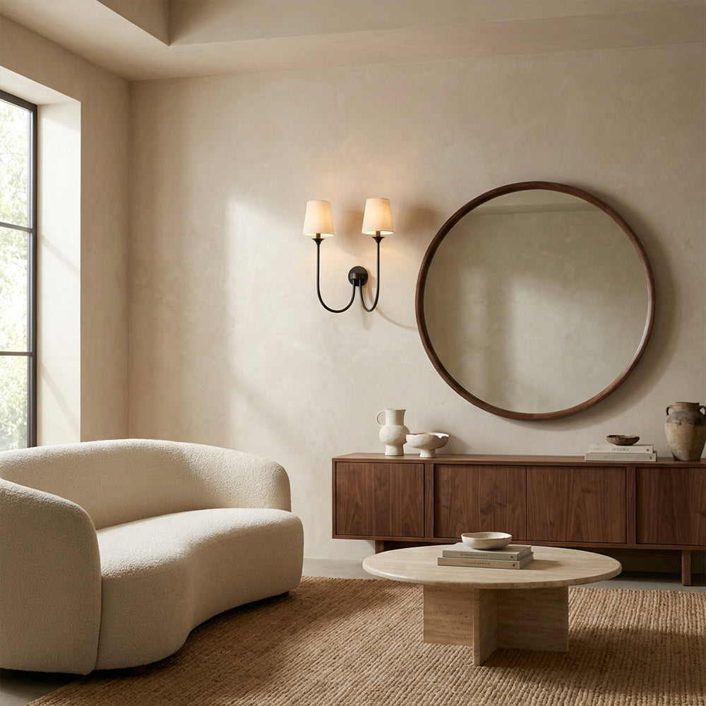 Saylor 2 Light Curved Arm Wall Sconce