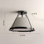 Sheirz Linen Flush Mount