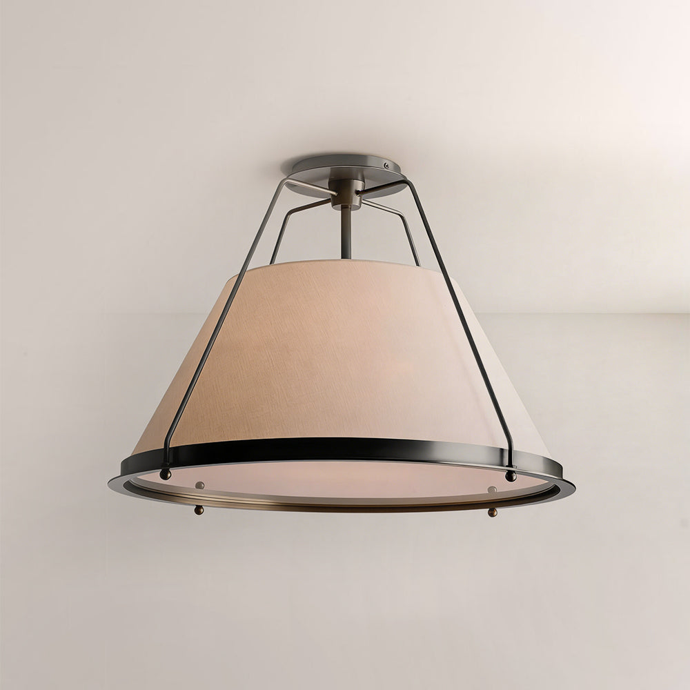 Sheirz Linen Flush Mount