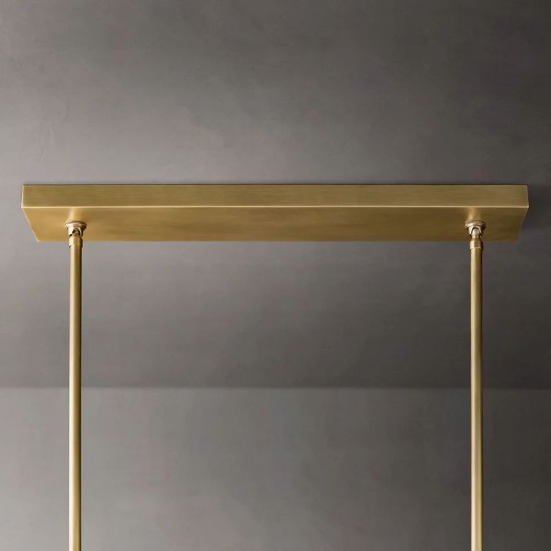 Kelly Glass Double Linear Chandelier 60''
