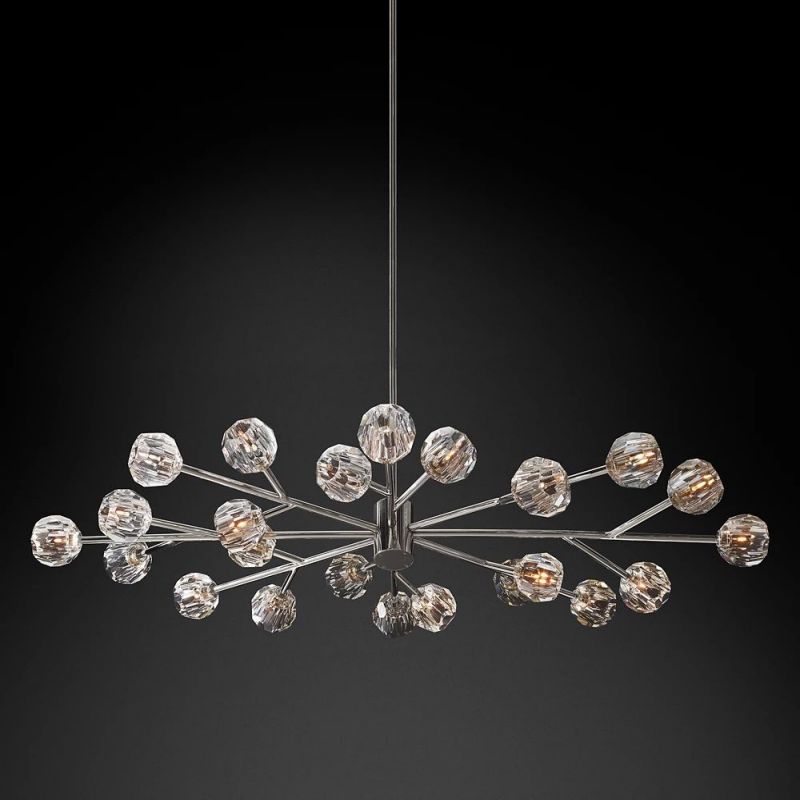 Kelly Glass Oval Chandelier 72''