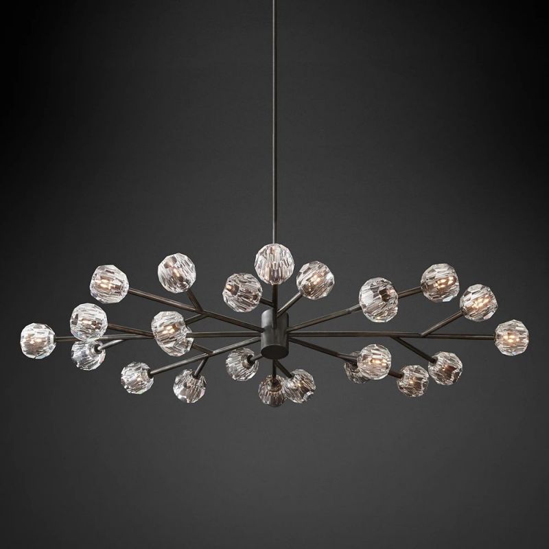 Kelly Glass Oval Chandelier 72''