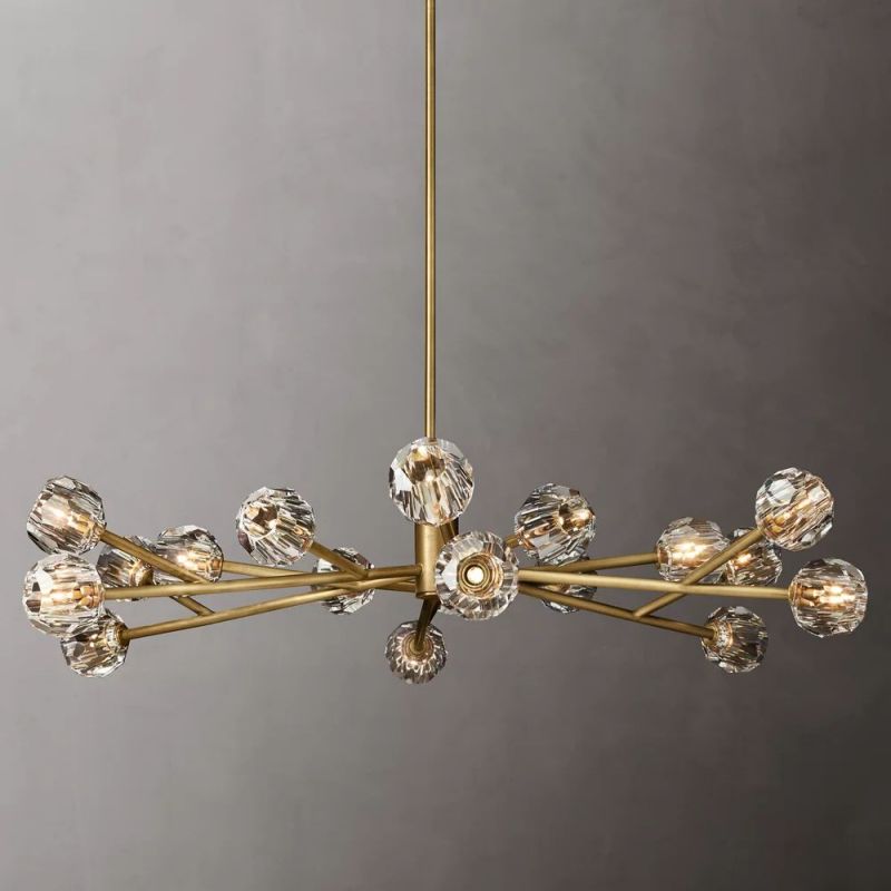 Kelly Glass Round Chandelier 60''