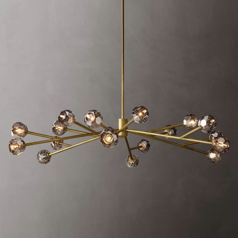 Kelly Glass Round Chandelier 72''