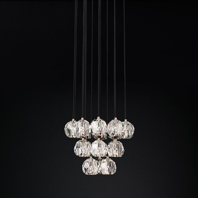 Kelly Glass Round Cluster Chandelier 19''