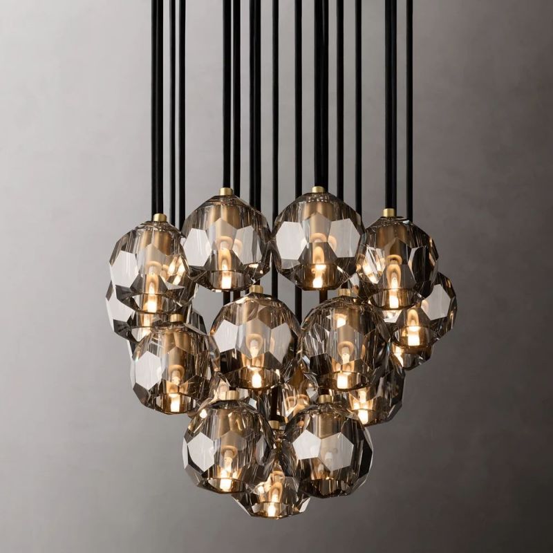 Kelly Glass Round Cluster Chandelier 19''