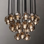 Kelly Glass Round Cluster Chandelier 24"