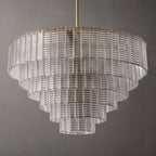 Belan Clear/Smoke Glass Tiered Round Chandelier 41"