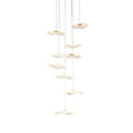 Small Acrylic Lotus Leaves LED Creative Modern Staircase Chandelier
