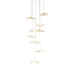 Small Acrylic Lotus Leaves LED Creative Modern Staircase Chandelier
