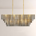Chan Smoke Rectangle Chandelier 59"
