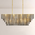 Chan Smoke Rectangle Chandelier 59"