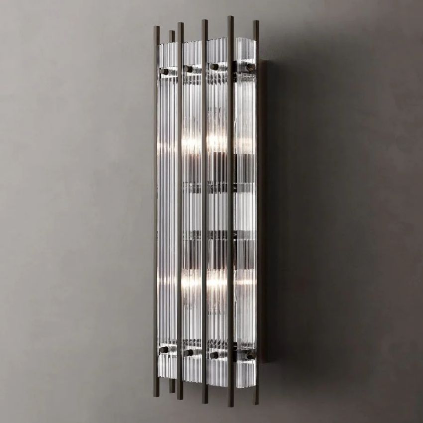 Sofile Glass Rectangle Sconce 17" 26"