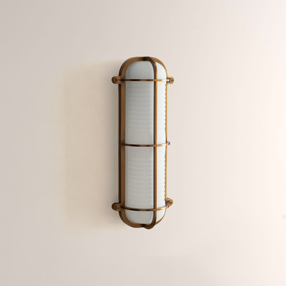 Solara Ribbed Glass Wall Sconce