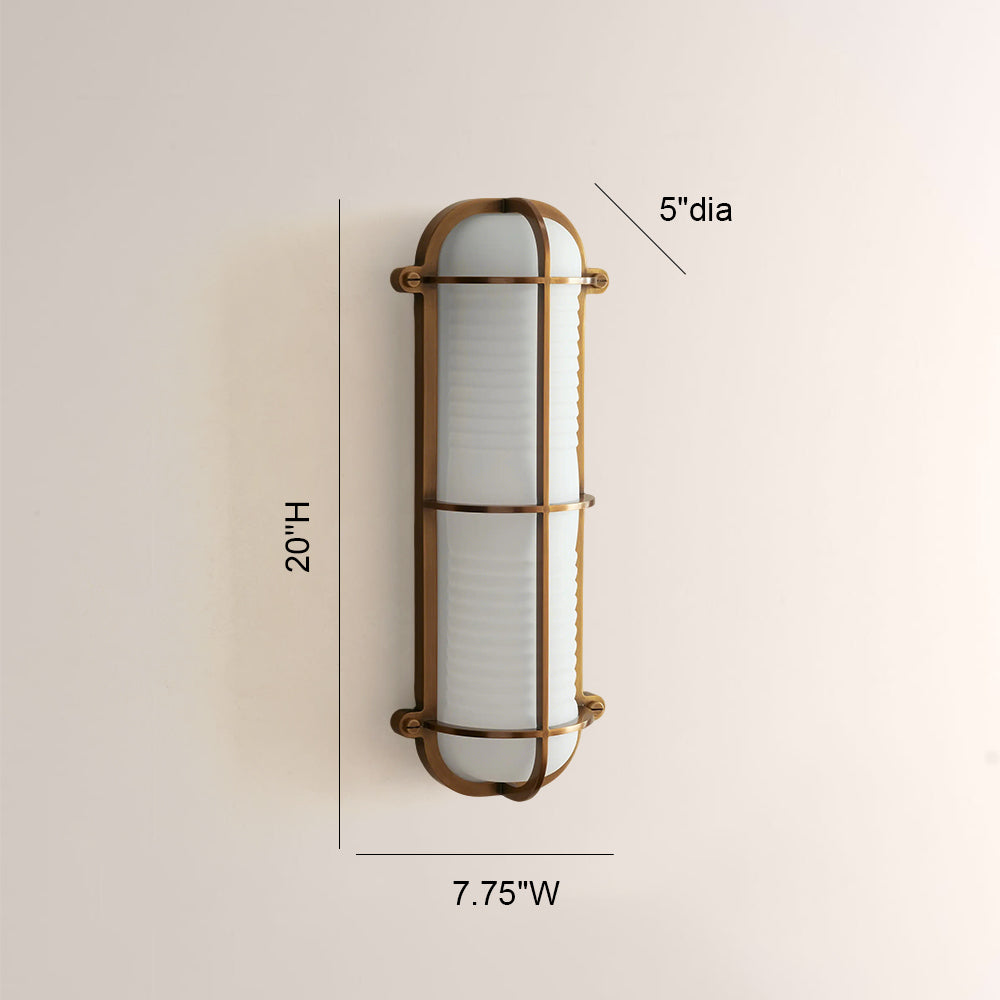 Solara Ribbed Glass Wall Sconce