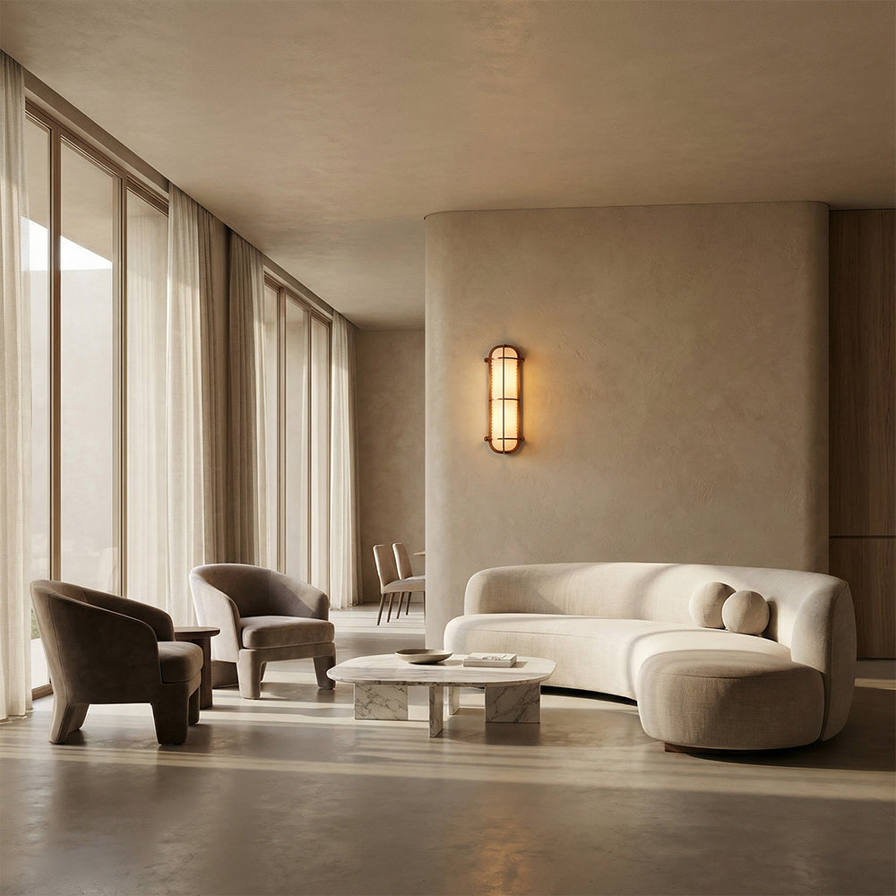 Solara Ribbed Glass Wall Sconce