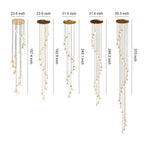 Staircase Chandelier Ideas Art Ceramic Flower Ceiling Light