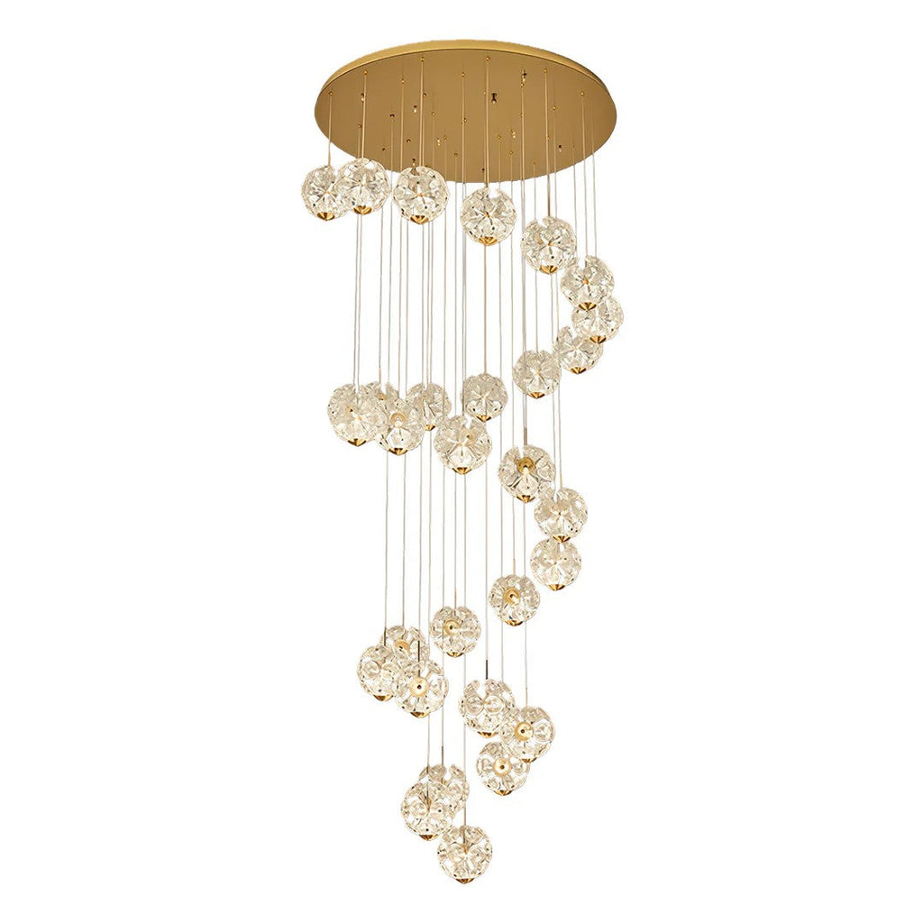 Staircase Crystal Chandelier Modern Luxury High Ceiling Light