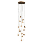 Stairs Chandelier Magic Cube Crystal Ceiling Light