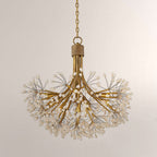 Stone Quartz Nine-Light Chandelier