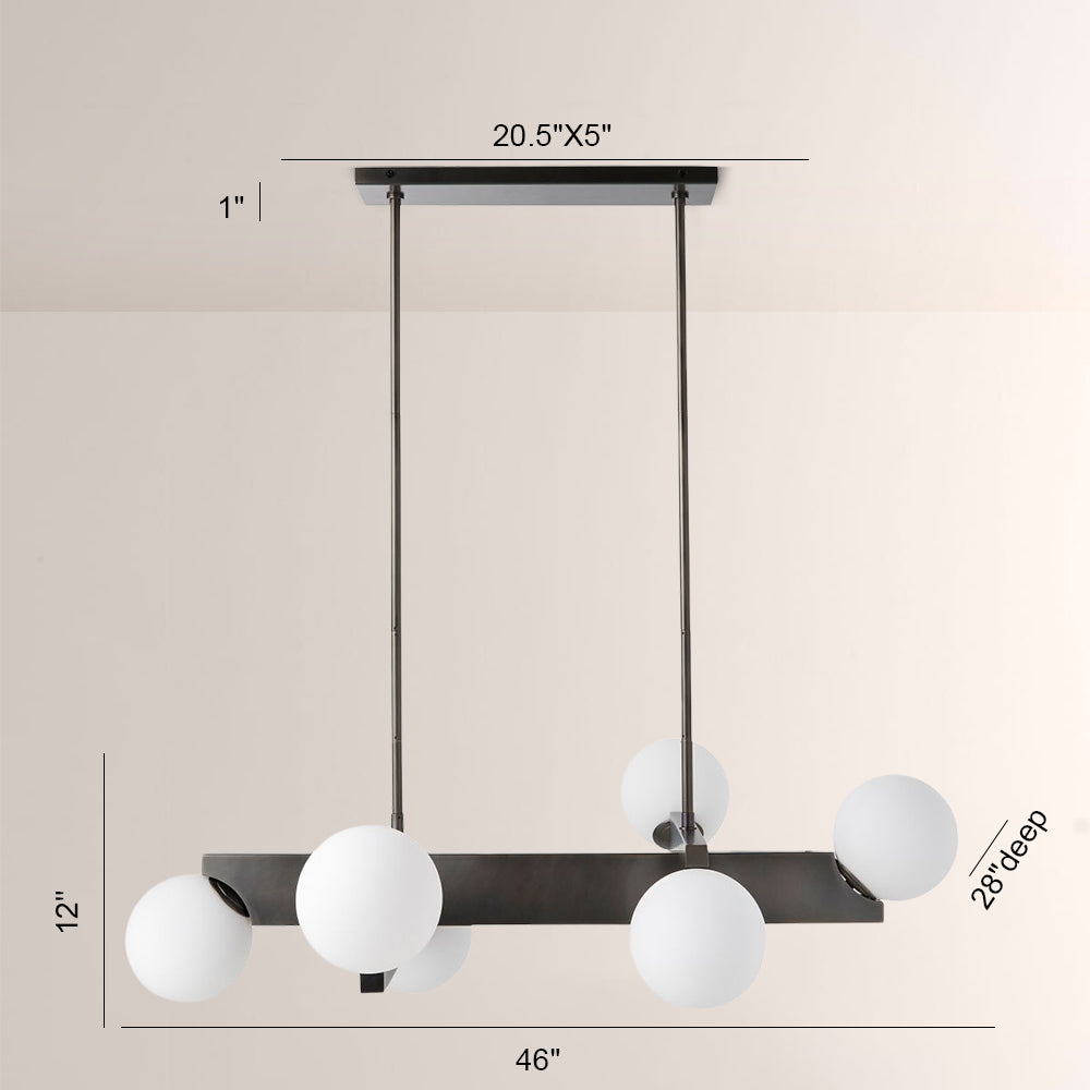 Thera Globe Linear Chandelier