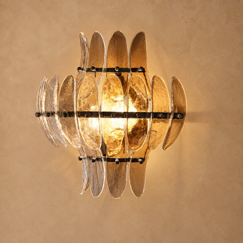 Alieence Clear Glass Tall Sconce
