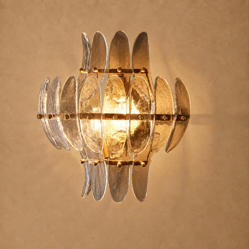 Alieence Clear Glass Tall Sconce