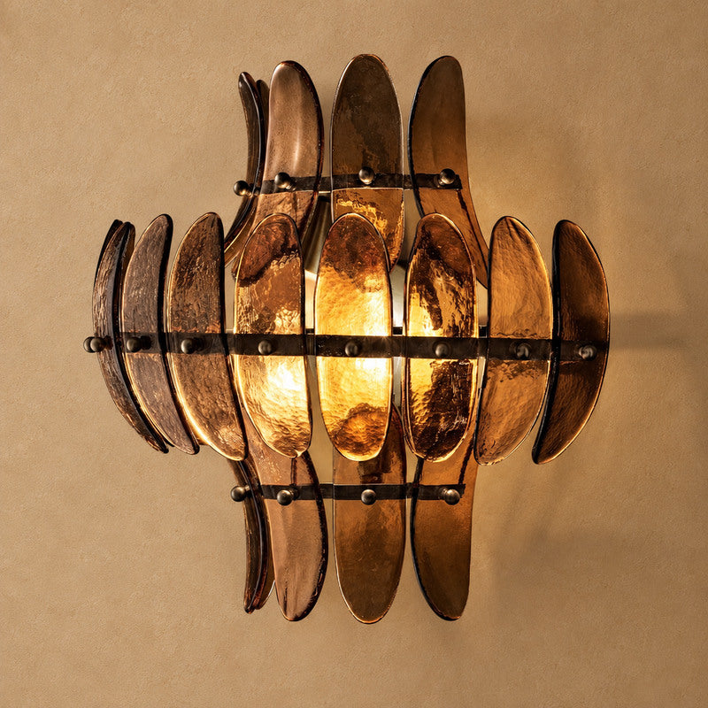 Alieence Smoke Glass Tall Sconce