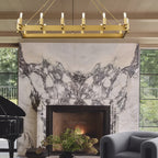 Cereak Vintage Filament Rectangular Chandelier