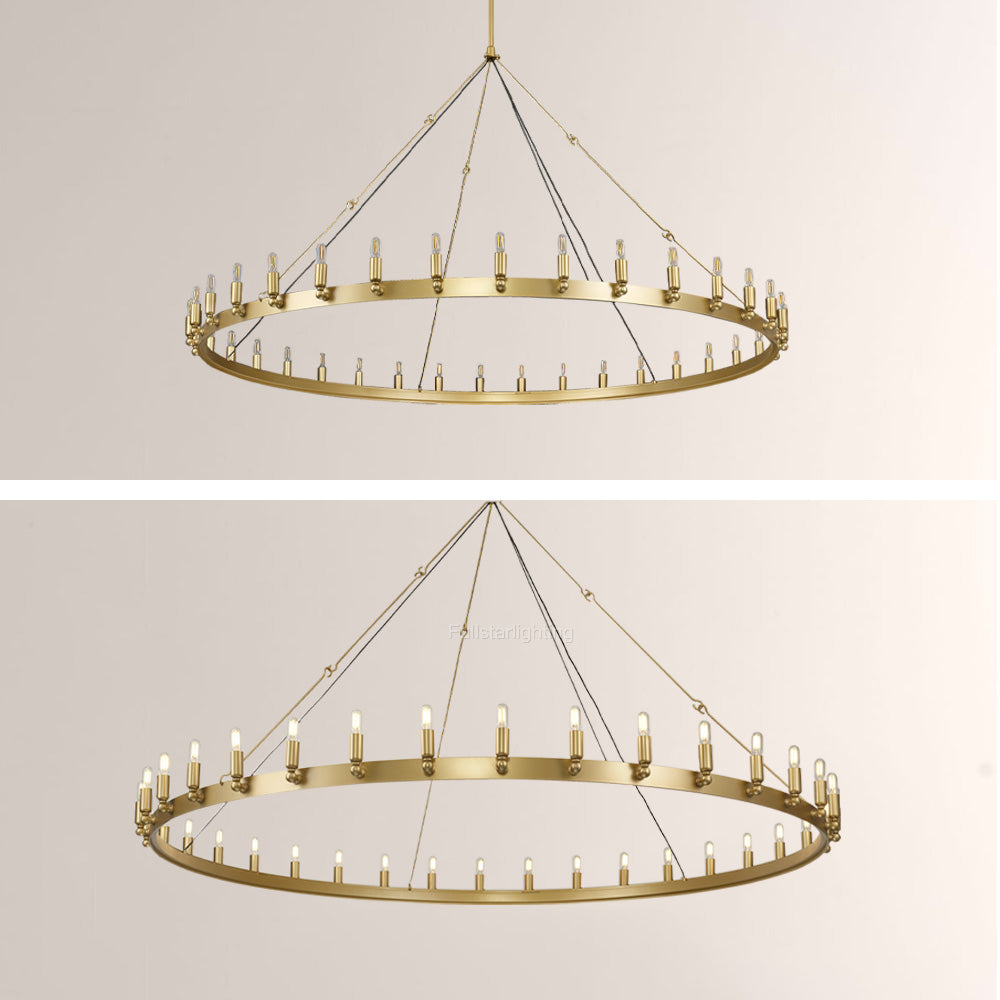Cereak Vintage Filament Round Chandelier