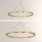 Cereak Vintage Filament Round Chandelier