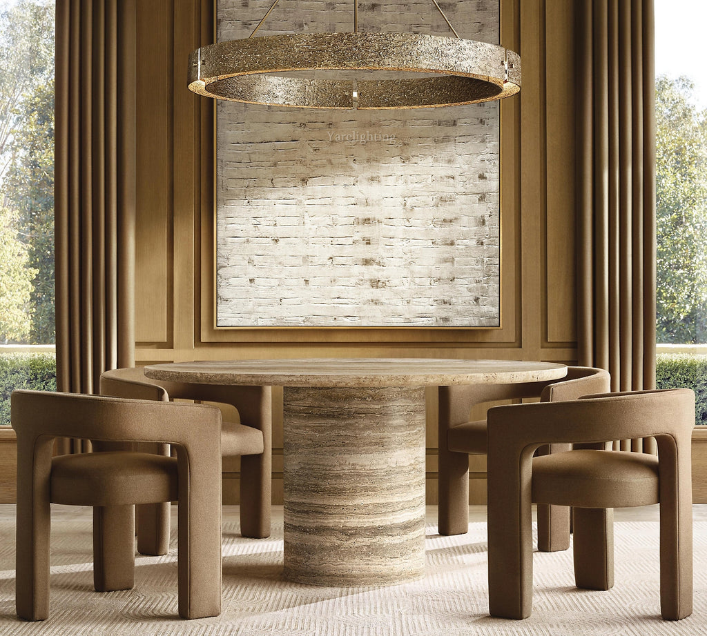 Vitolo Carved Round Dining Table