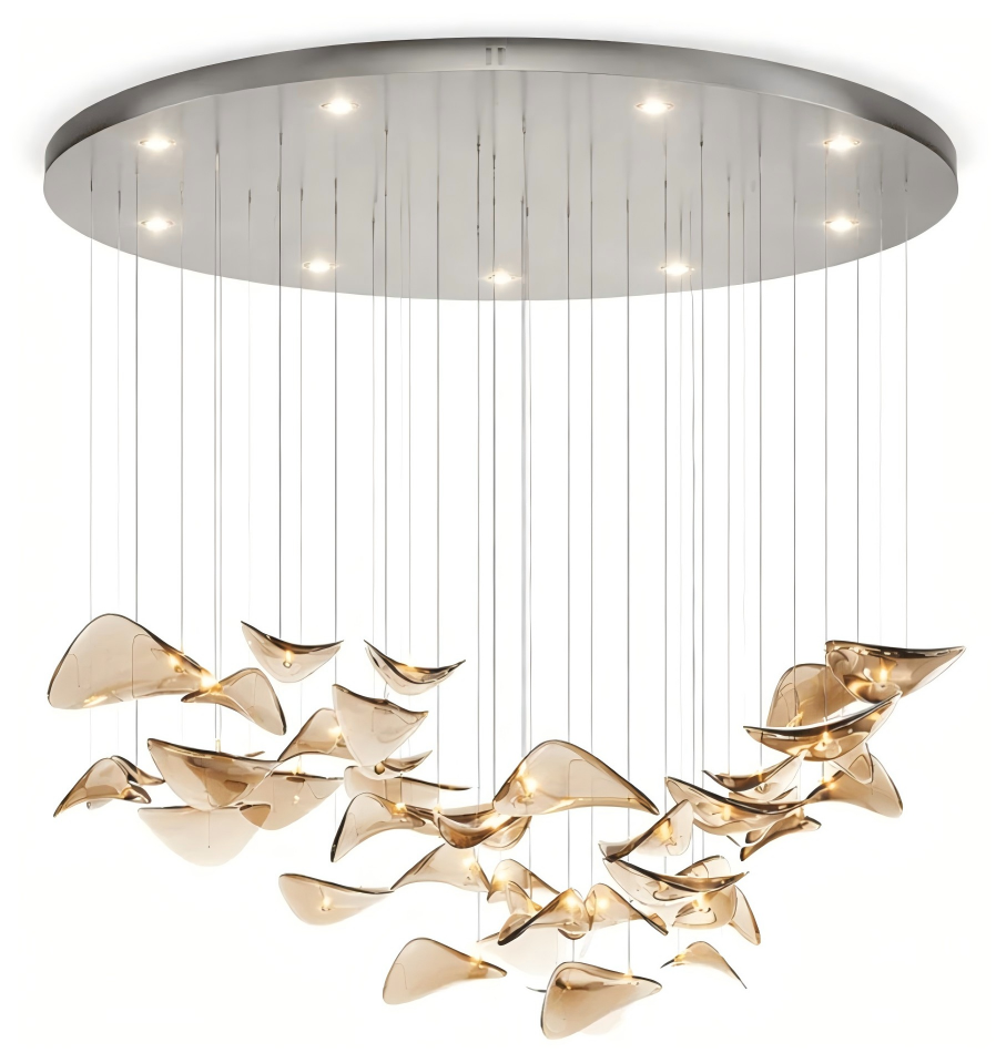 Wave Floating Leaf Chandelier