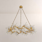 Waving Twelve-Light Quartz Chandelier