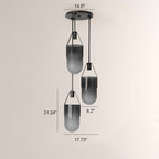 Welden Ombre Glass Cluster Chandelier