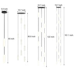 White Long Tube Multi Light Staircase Chandelier
