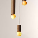 Woolet Wood Marble Cluster Chandelier