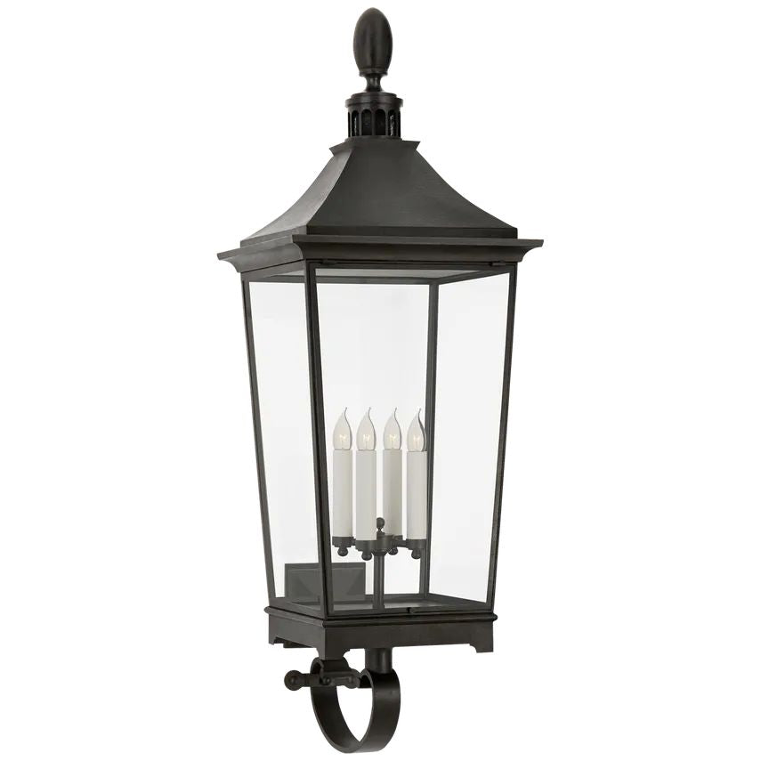 Dailey Classic large Tall Bracketed Lantern Wall Sconce Outdoor